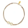Freundschaftsarmband Infinity mit Diamanten, 18 Karat Gelbgold-LEAF Hot