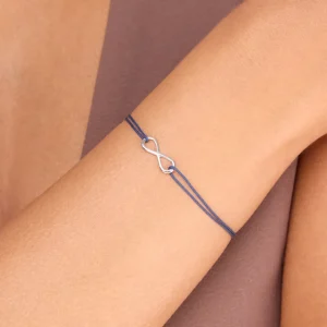 Freundschaftsarmband INFINITY, 14 Karat Weißgold-LEAF Outlet