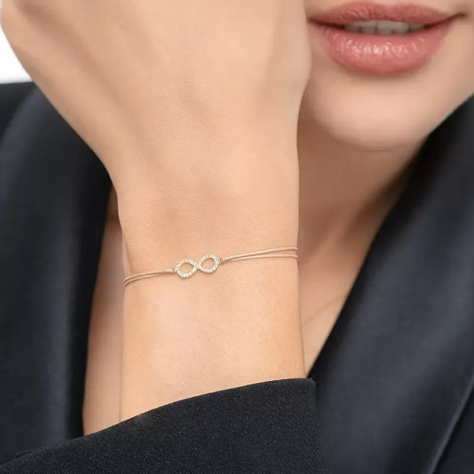 freundschaftsarmband_infi_1-5.webp Freundschaftsarmband Infinity mit Diamanten, 18 Karat Rosegold-LEAF Sale