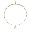 Freundschaftsarmband mit Letter Charm, 14 Karat Rosegold mit Diamanten-LEAF Online