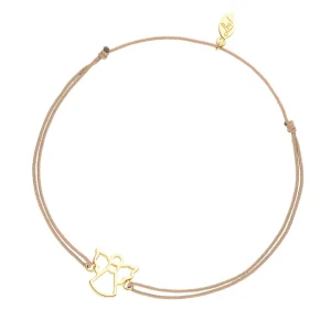 Glücksarmband Engel, 18K Gelbgold vergoldet-LEAF New