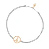 Glücksarmband PEACE, 18 K Rosegold vegoldet,-LEAF Discount