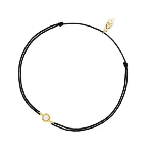 Glücksarmband Pure mit Perle, 18 K Gelbgold vergoldet,-LEAF Clearance