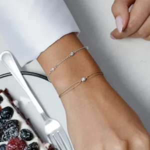 Glücksarmband Pure mit Perle, 18 K Gelbgold vergoldet,-LEAF Clearance