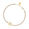 Glücksarmband Snowflake, 18 K Gelbgold vergoldet,-LEAF Outlet