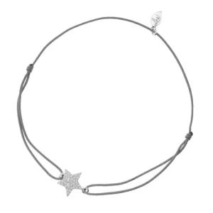 Glücksarmband Stern, Silber, Zirkonia,-LEAF Hot