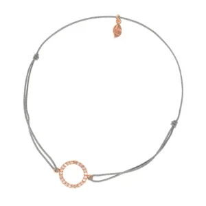 Glücksarmbändchen Circle Zirkonia, Roségold vergoldet,-LEAF Sale