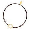 Glücksarmbändchen Circle Zirkonia, Gelbgold vergoldet,-LEAF Fashion