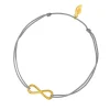 Glücksarmbändchen Infinity, Gelbgold vergoldet,-LEAF New