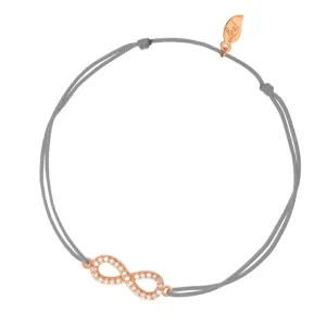 GlĂŒcksarmbĂ€ndchen Infinity Zirkonia, RosĂ©gold vergoldet,-LEAF Best