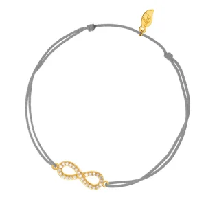 Glücksarmbändchen Infinity Zirkonia, Gelbgold vergoldet,-LEAF Outlet