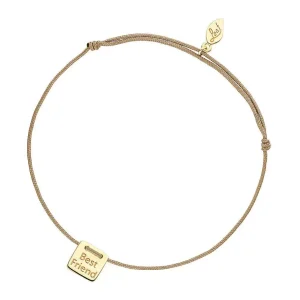 Glücksbändchen "Best Friend", 18 K Gelbgold vergoldet,-LEAF Sale