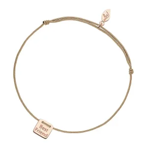 Glücksbändchen "Best Friend", 18 K Rosegold vergoldet,-LEAF Discount