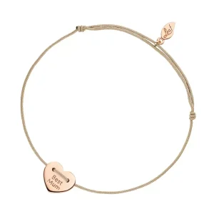 GlĂŒcksbĂ€ndchen "Best Mum", 18 K Rosegold vergoldet,-LEAF Best