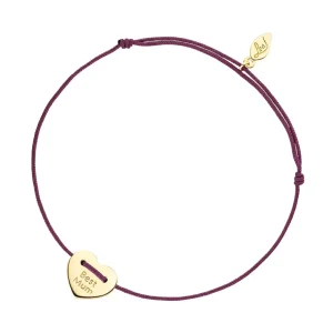 Glücksbändchen "Best Mum", 18 K Gelbgold vergoldet,-LEAF Fashion