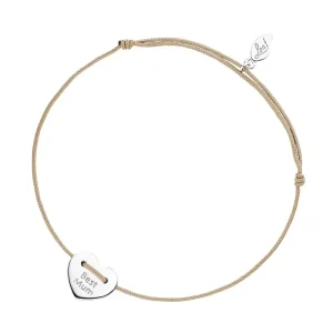GlĂŒcksbĂ€ndchen "Best Mum", 925 Sterlingsilber,-LEAF Outlet