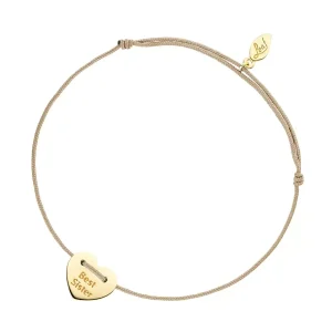 Glücksbändchen "Best Sister", 18 K Gelbgold vergoldet,-LEAF Outlet