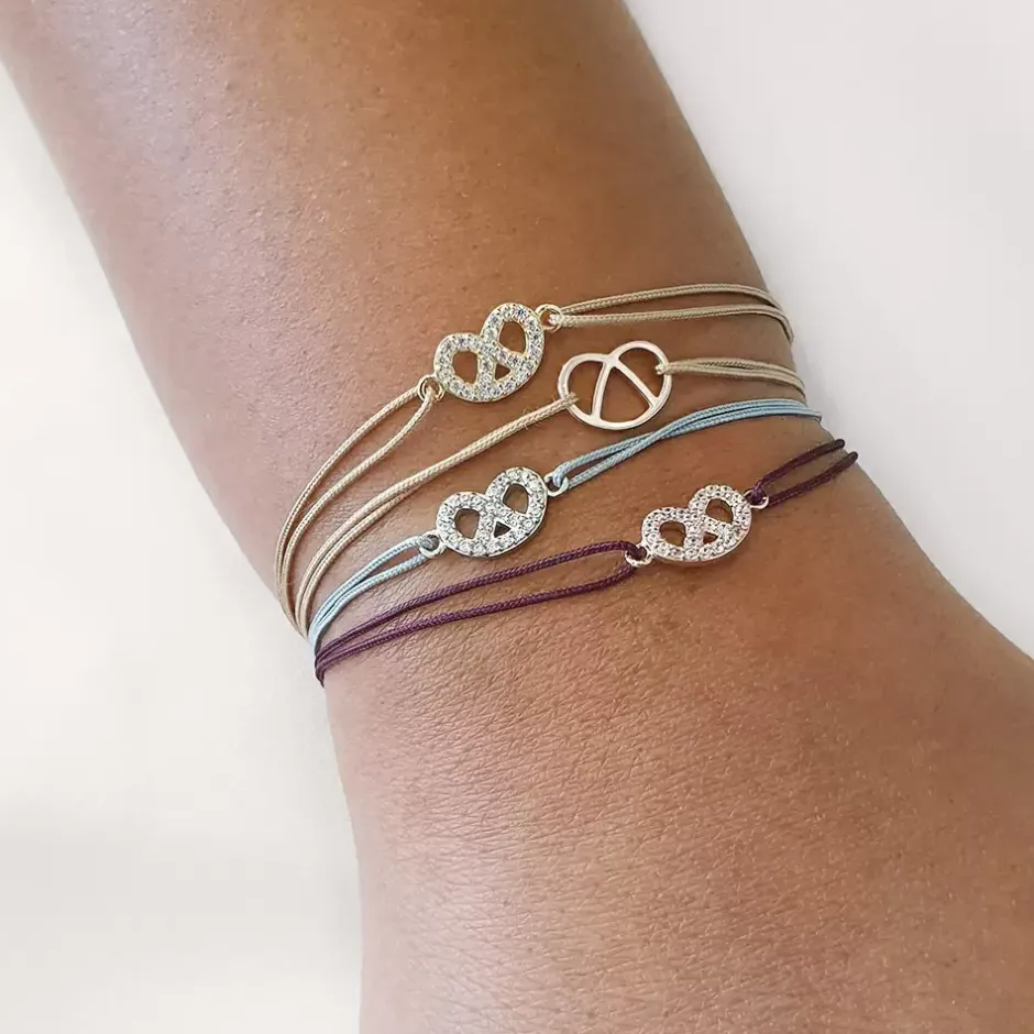glcksbndchen_brezn_mit_zi_2-1.webp Glücksbändchen "Brezn" mit Zirkonia, 18 K Rosegold vergoldet,-LEAF Sale