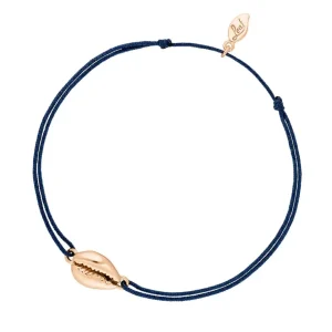 Glücksbändchen Cowrie Shell, 18 K Rosegold vergoldet,-LEAF Outlet