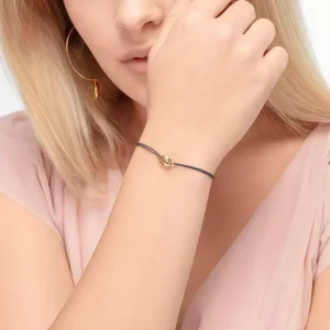 Glücksbändchen Cowrie Shell, 18 K Rosegold vergoldet,-LEAF Outlet