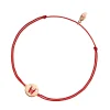 Glücksbändchen "Dirndl", 18 K Rosegold vergoldet, Rot-LEAF Online