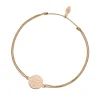 Glücksbändchen Disc CLOVER, Roségold vergoldet,-LEAF Clearance
