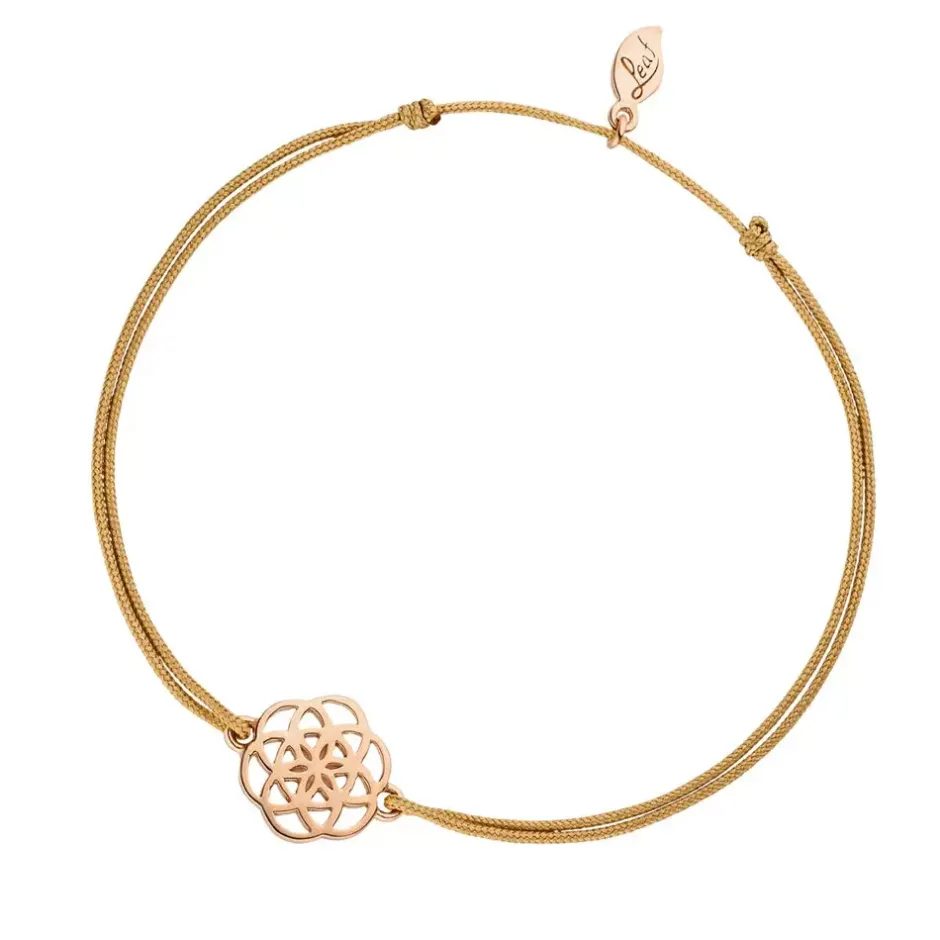 glcksbndchen_flower_of_li_0.webp Glücksbändchen Flower of Life, 18K Rosegold vergoldet,-LEAF Best