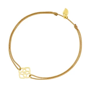 GlĂŒcksbĂ€ndchen Heart Flower, 18 K Gelbgold vergoldet,-LEAF New