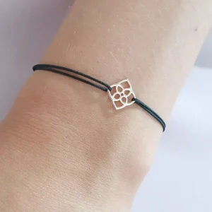 Glücksbändchen Heart Flower, 18 K Rosegold vergoldet,-LEAF Sale