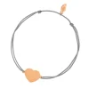 Glücksbändchen Heart-Disc, matt, Roségold vergoldet,-LEAF Clearance