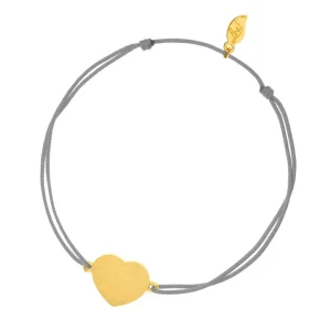 GlĂŒcksbĂ€ndchen Heart-Disc, matt, Gelbgold vergoldet,-LEAF Clearance