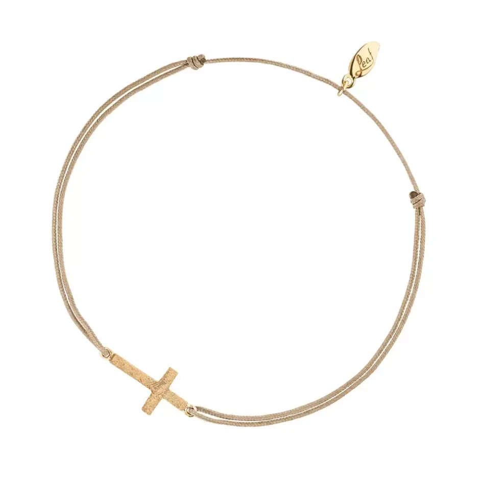 glcksbndchen_kreuz__k_gel_0.webp Glücksbändchen Kreuz, 18 K Gelbgold vergoldet,-LEAF Clearance