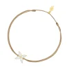Glücksbändchen Flower, 18 K Gelbgold vergoldet,-LEAF Fashion