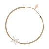 Glücksbändchen Flower, 18 K Rosegold vergoldet,-LEAF Clearance