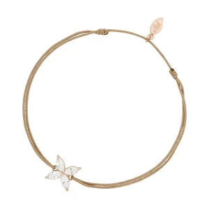 GlĂŒcksbĂ€ndchen Flower, 18 K Rosegold vergoldet,-LEAF Clearance