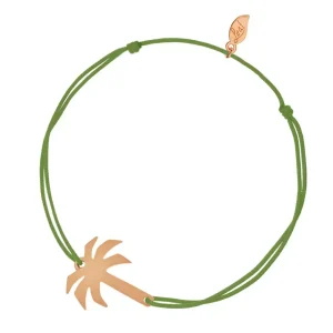 Glücksbändchen Palme, Rosegold vergoldet-LEAF Discount