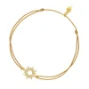 Glücksbändchen Sparkling Sun, 18 K Gelbgold vergoldet,-LEAF Online