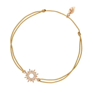 Glücksbändchen Sparkling Sun, 18 K Roségold vergoldet,-LEAF Clearance