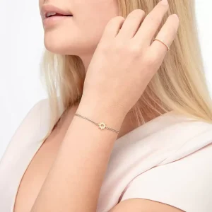 Glücksbändchen Sparkling Sun, 18 K Gelbgold vergoldet,-LEAF Online