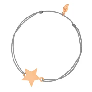 Glücksbändchen Star-Disc, matt, Roségold vergoldet ,-LEAF Hot