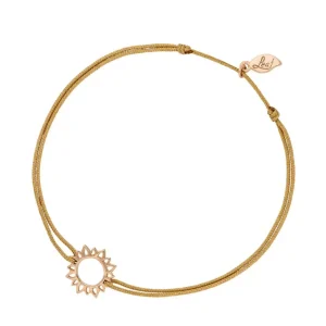 Glücksbändchen Sun Flower, 18 K Rosegold vergoldet,-LEAF Online