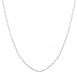 Gliederhalskette, 40 - 45 cm, 925 Sterlingsilber, rhodiniert-LEAF Fashion