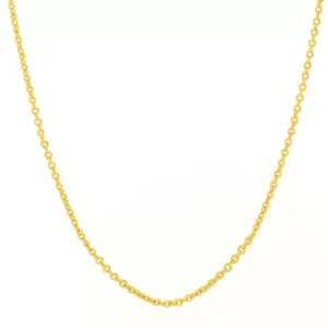 Gliederhalskette, 80 cm, 18 Karat Gelbgold vergoldet-LEAF Hot