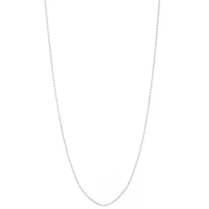 Gliederhalskette, 80 cm, 925 Sterlingsilber, rhodiniert-LEAF Fashion