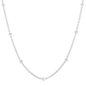 Gliederkette mit Kugeln, 55cm, 925 Sterlingsilber-LEAF Fashion