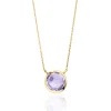 Halskette Amethyst, 14 Karat Gelbgold-LEAF Clearance
