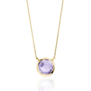 Halskette Amethyst, 14 Karat Gelbgold-LEAF Clearance