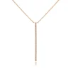 Halskette Bar Diamanten, 18 Karat Rosegold-LEAF Outlet
