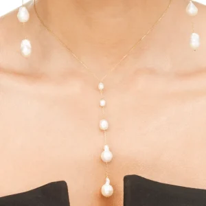 Halskette Barock Pearls, 14 Karat Weißgold-LEAF Clearance