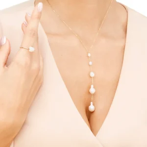Halskette Barock Pearls, 14 Karat Weißgold-LEAF Clearance